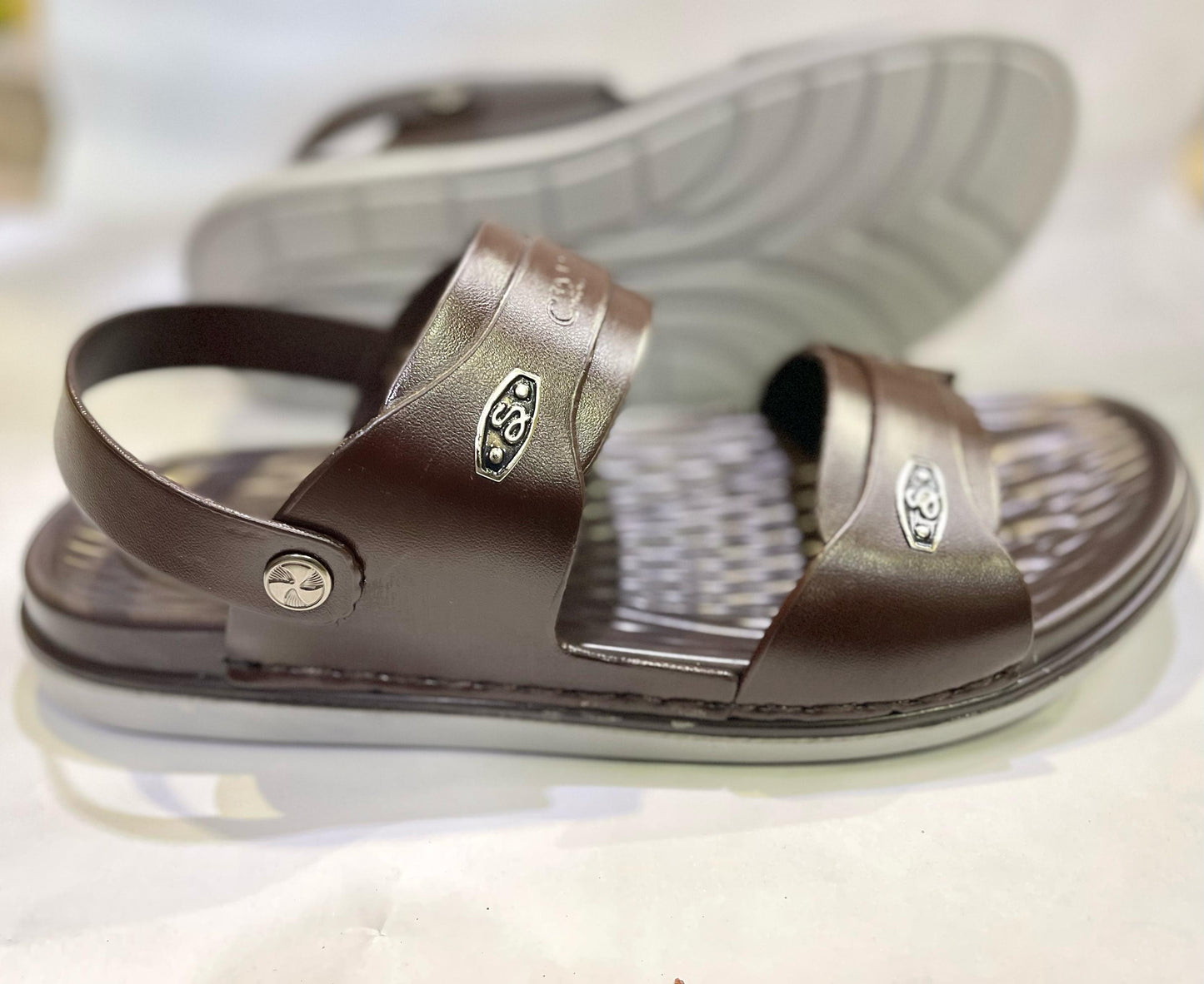 Brown Handmade Leather Comfortable Sandals for Eid Collection